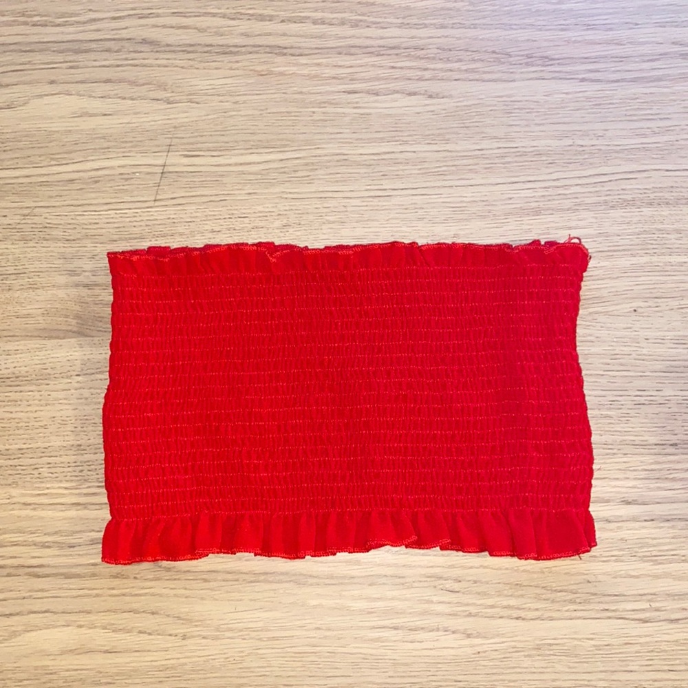 Red Bandeau Top